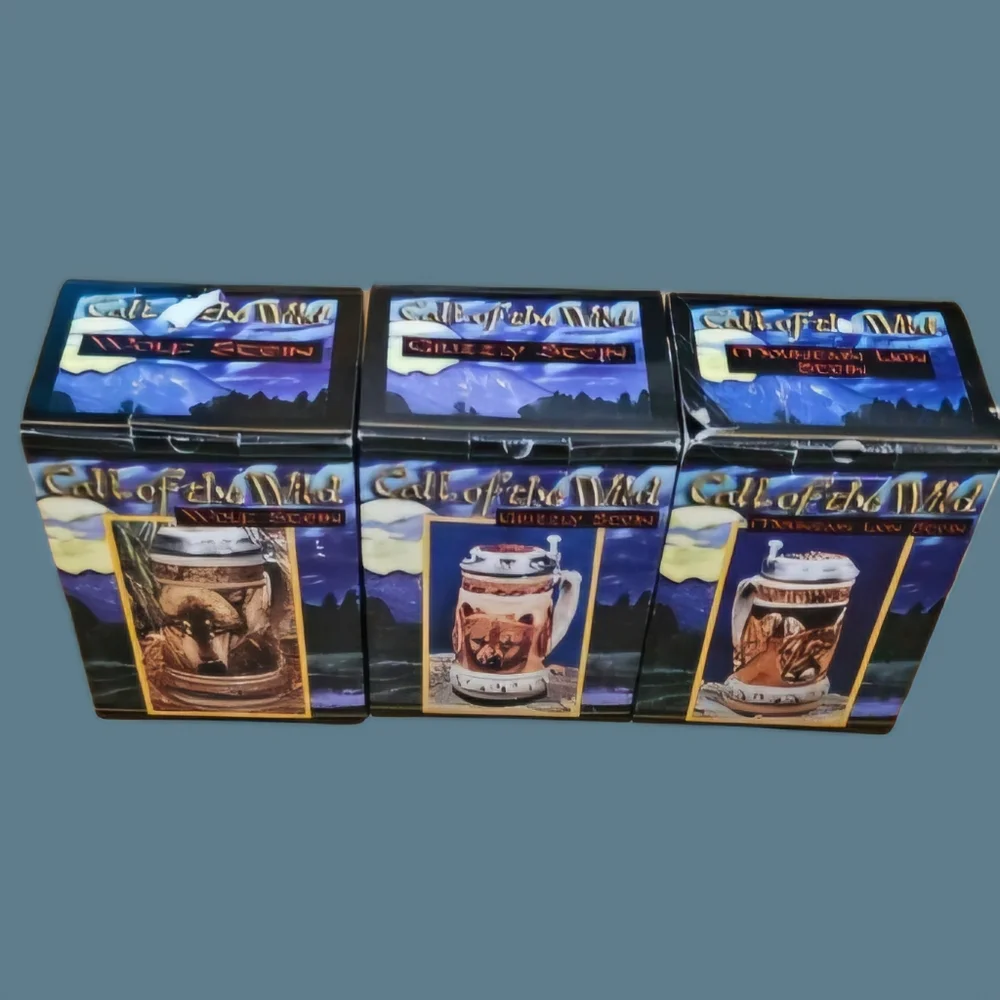 *NWOT Anheuser Busch Call Of The Wild Steins SET of 3